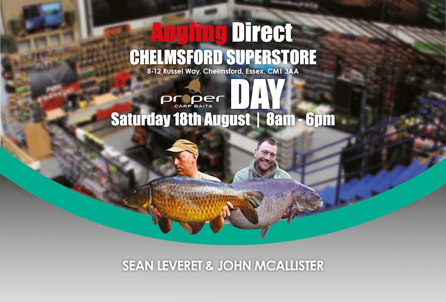 Angling Direct Chelmsford Proper Carp Baits Open Day Saturday 18th August 2018.