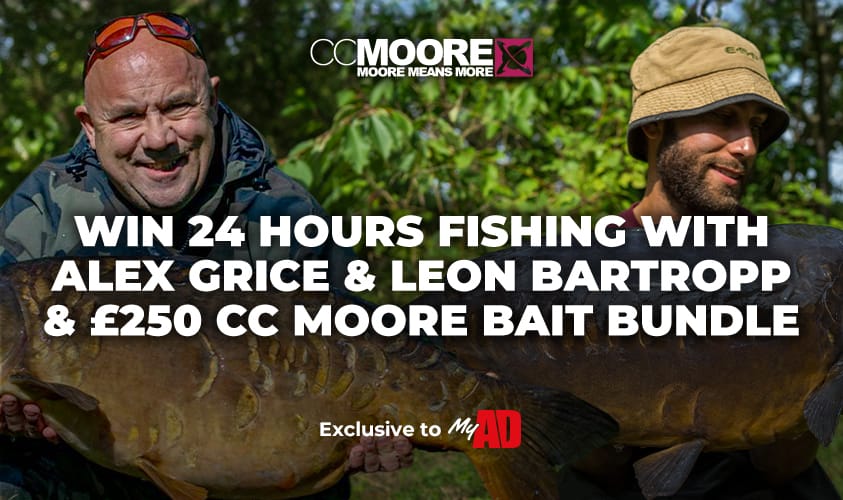 Win 24 hours fishing with Alex Grice and Leon Bartropp and a £250 CC Moore Bait Bundle