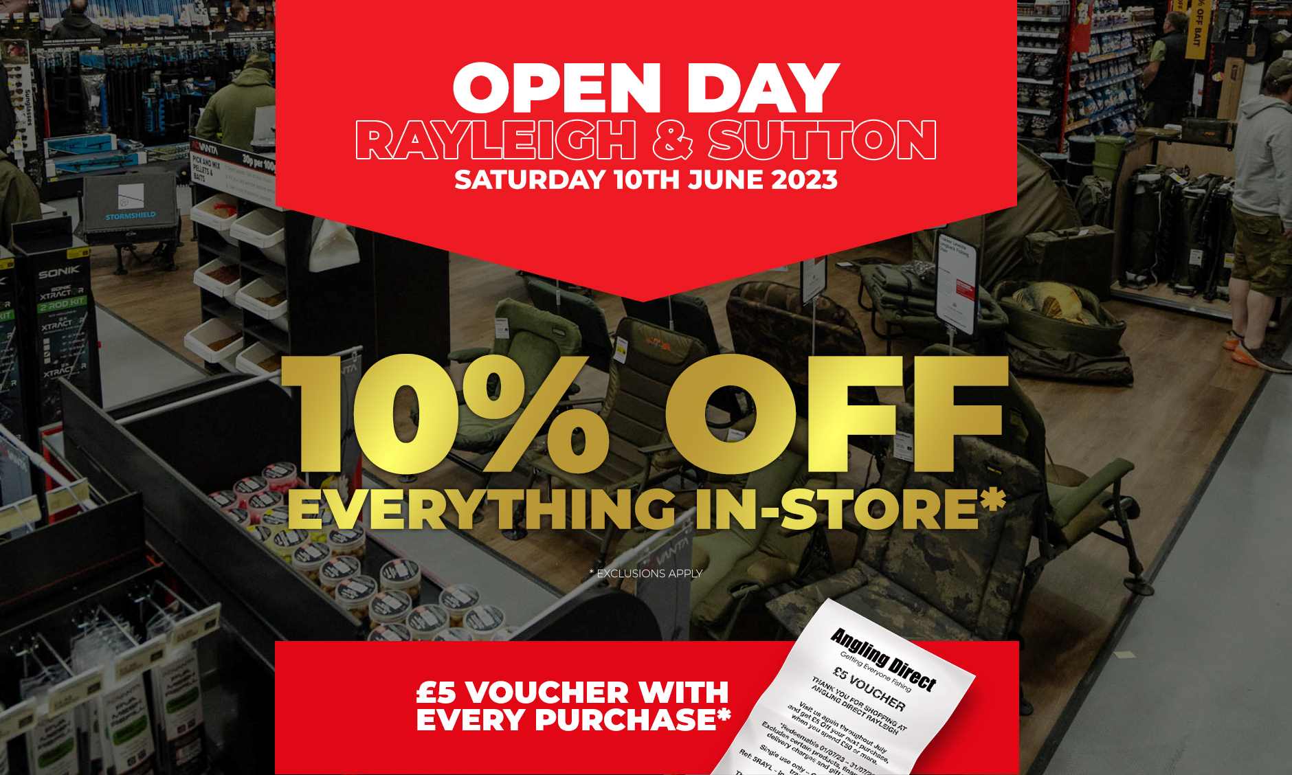Unbeatable Deals Await at Angling Direct's Open Day Event in Sutton and Rayleigh Stores!