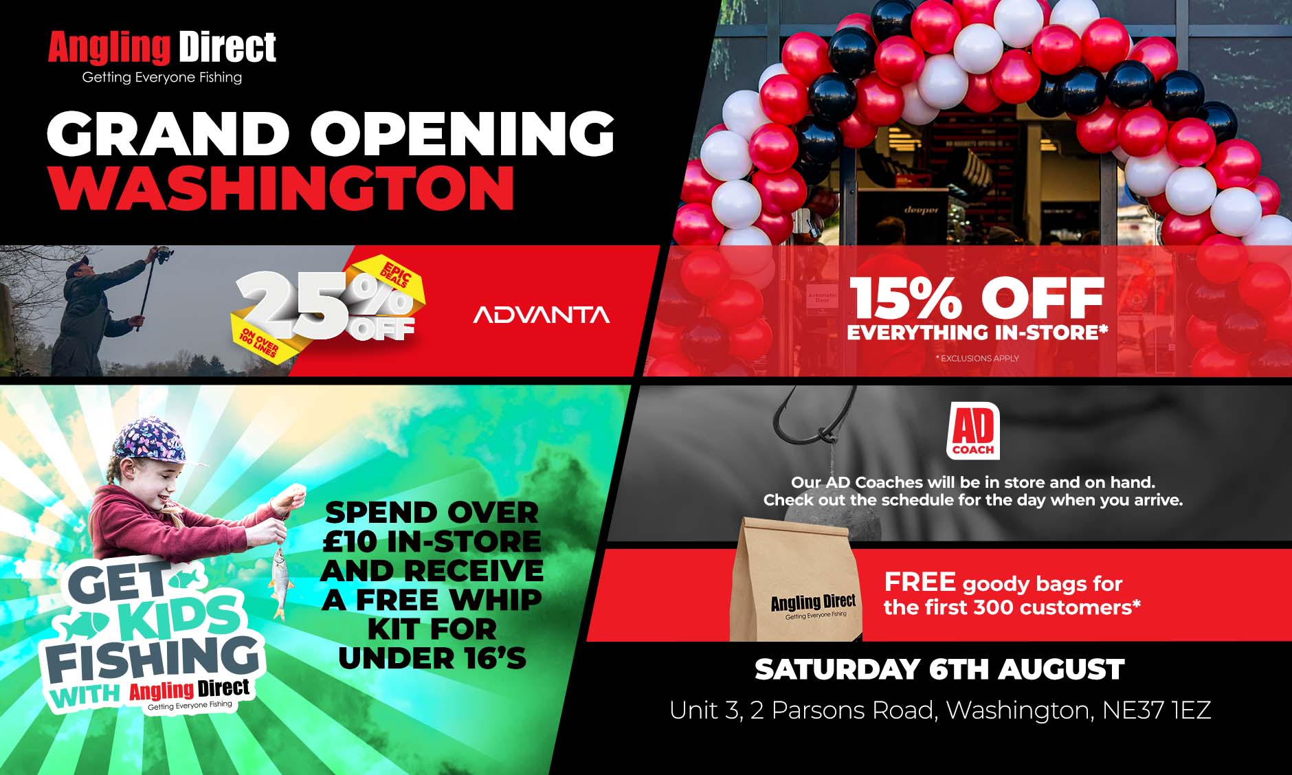 Grand Opening Event for Angling Direct Washington Fishing Tackle Store