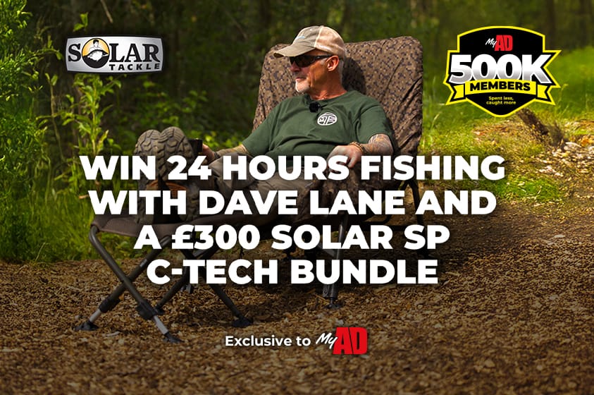 Win 24 hours fishing with Dave Lane and a £300 Solar SP C-Tech Bundle 