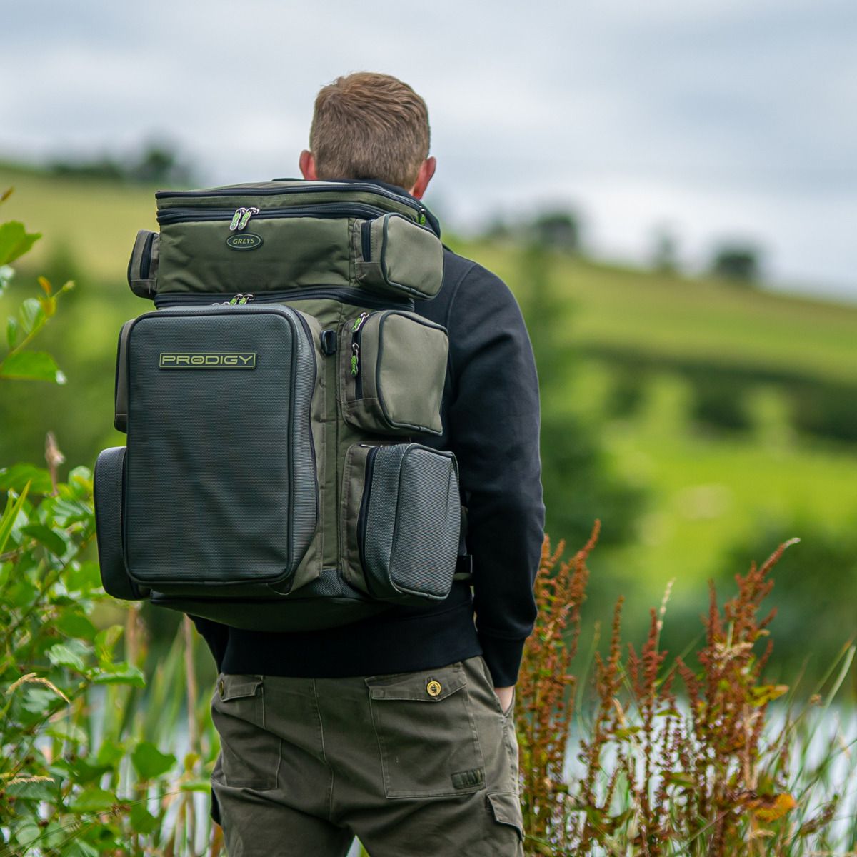 Greys Prodigy Tackle Base Rucksack In Use 1