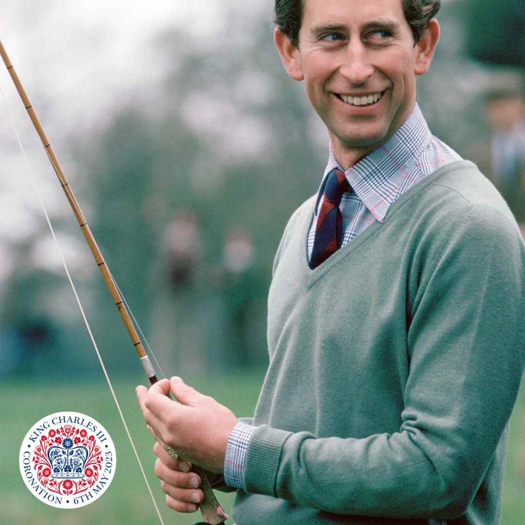King Charles III (Then Prince of Wales) with Fishing Rod: Tim Graham