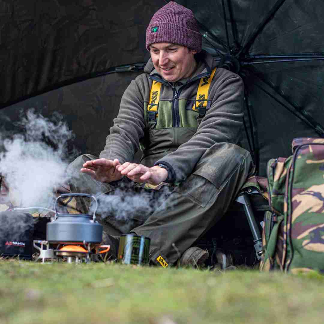 winter fishing cooking