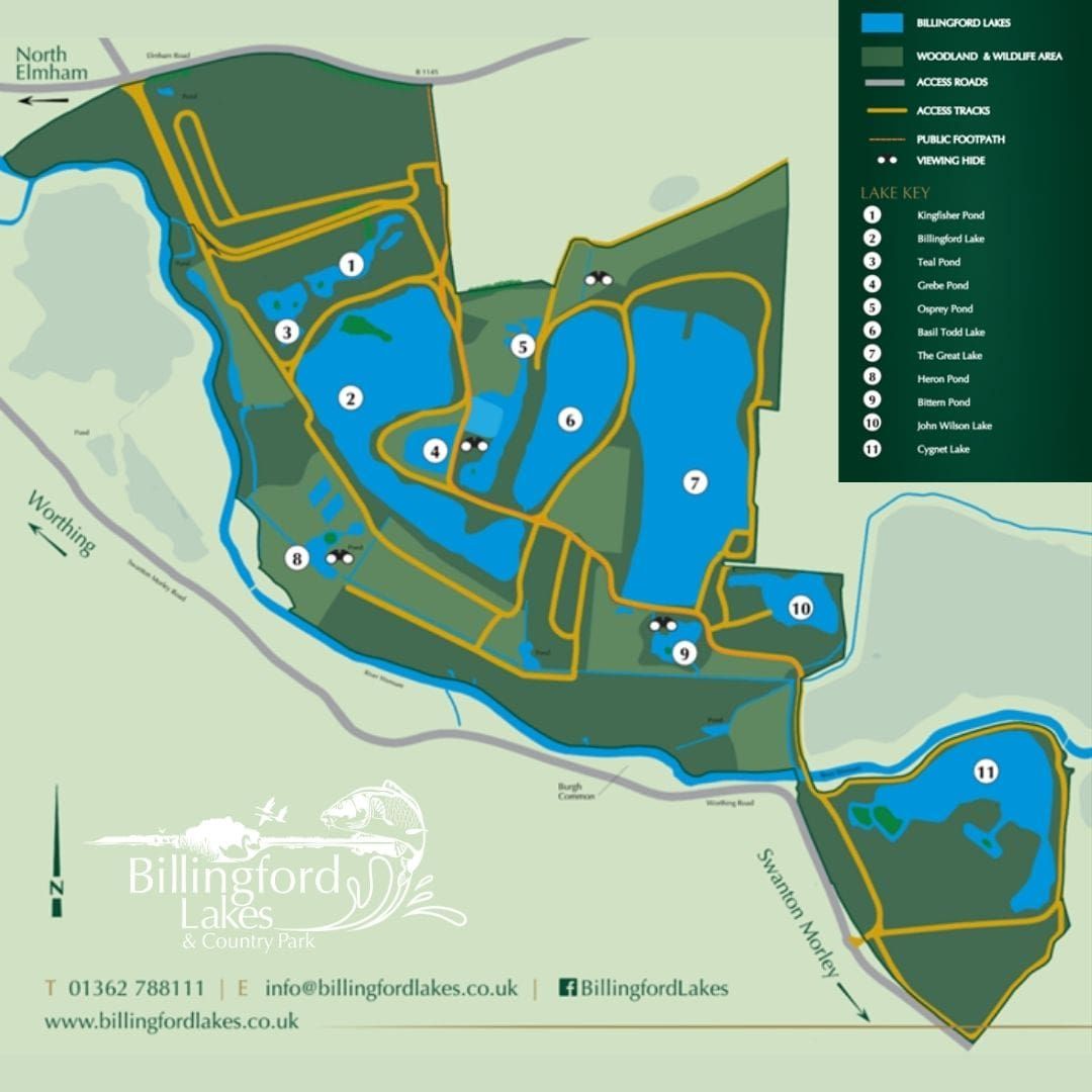 Map of Billingford Lakes