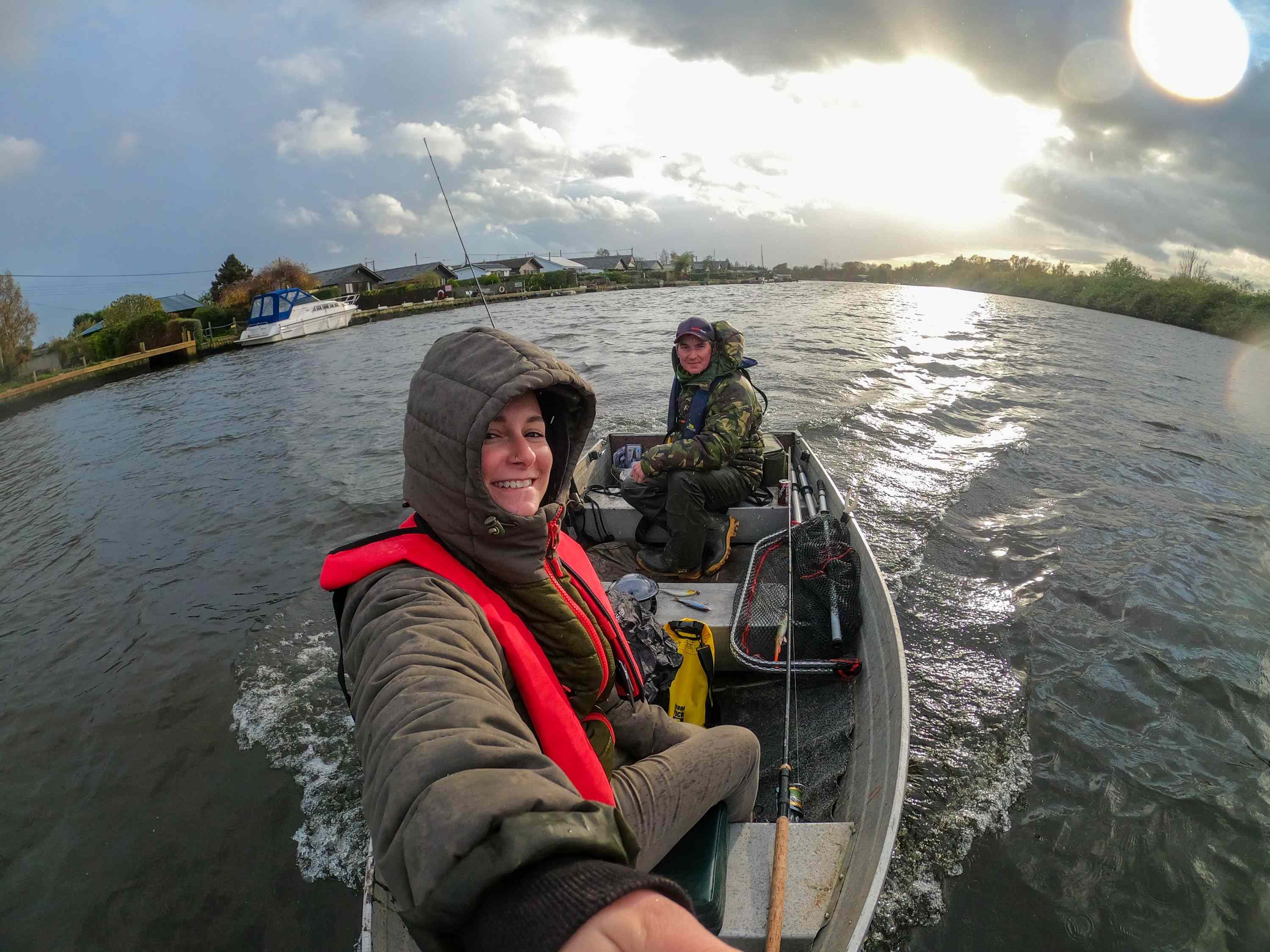 Boat Fishing with a Friend Boat Fishing with a Friend