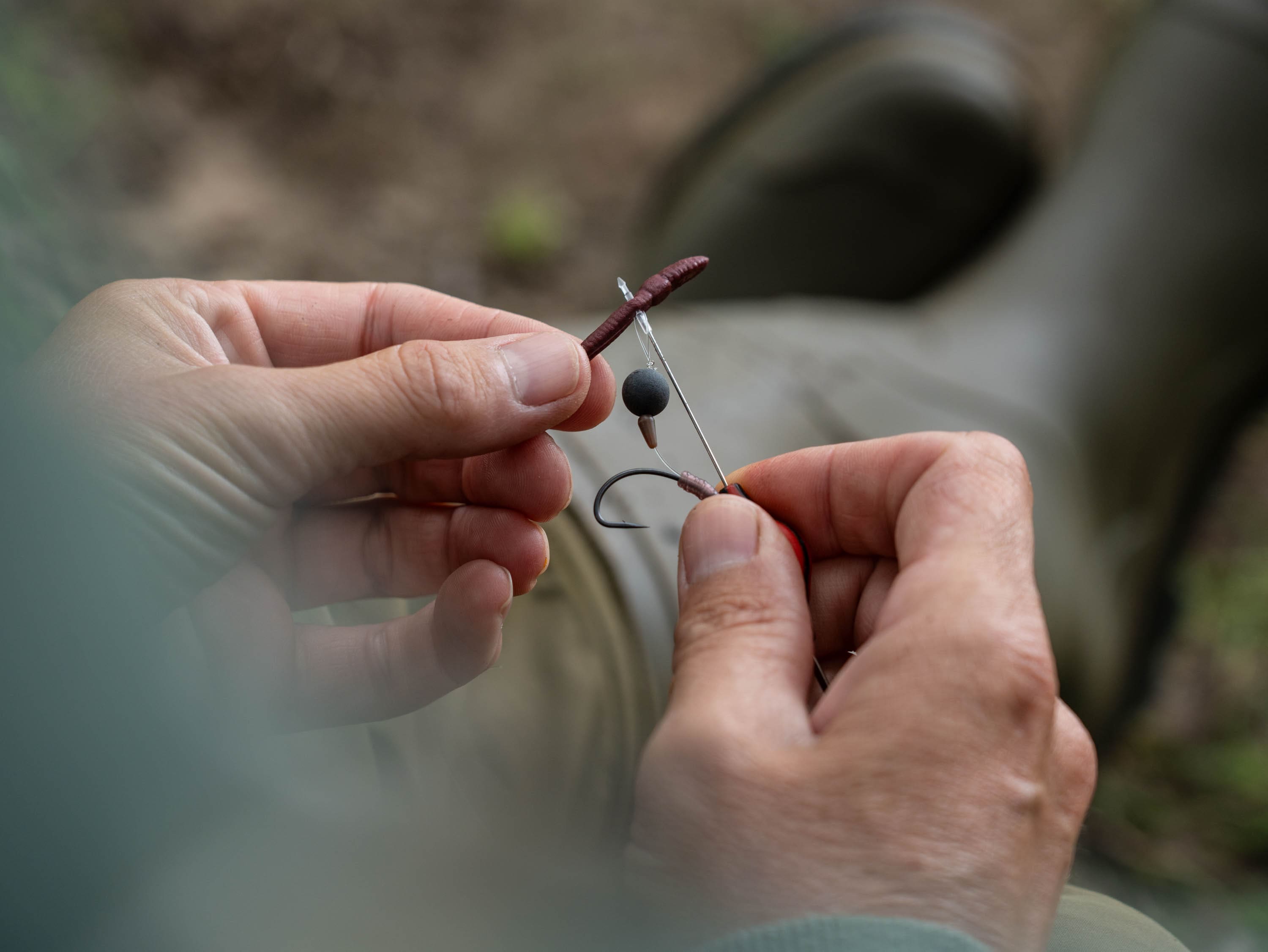 OMC carp worm rig