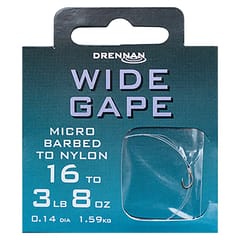 Drennan Wide Gape Hook To Nylon Hook