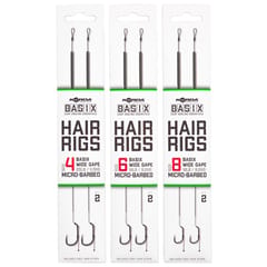 Korda Basix Ready Tied Hair Rigs Wide Gape