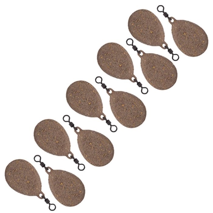 Advanta Flat Pear Carp Fishing Lead - Pack of 10