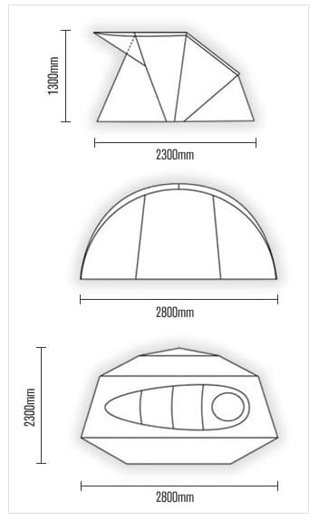 Aqua M3 Bivvy Dimensions