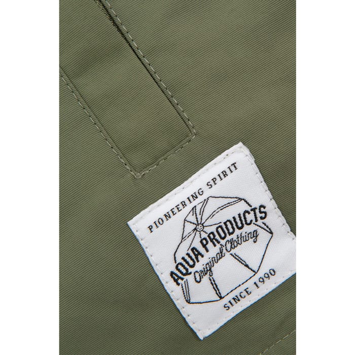 Aqua Products Half Zip Khaki Jacket Close Up 1