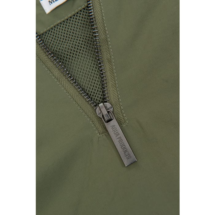 Aqua Products Half Zip Khaki Jacket Close Up 3