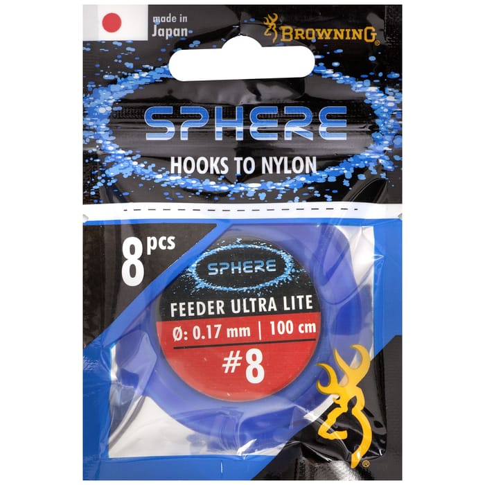 Browning Sphere Feeder Ultra Lite Hooks To Nylon Packet