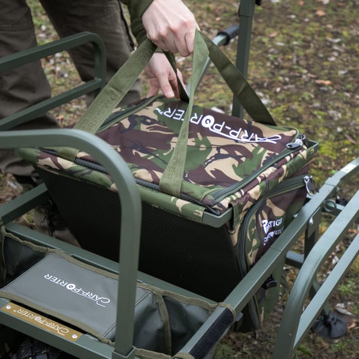 Carp Porter Navigator Puncture Proof Barrow DPM Drop In Bag In Use