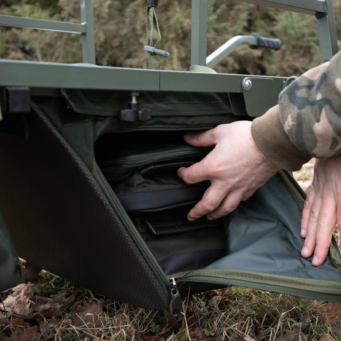 Carp Porter Navigator Puncture Proof Barrow Green Drop In Bag Side Access