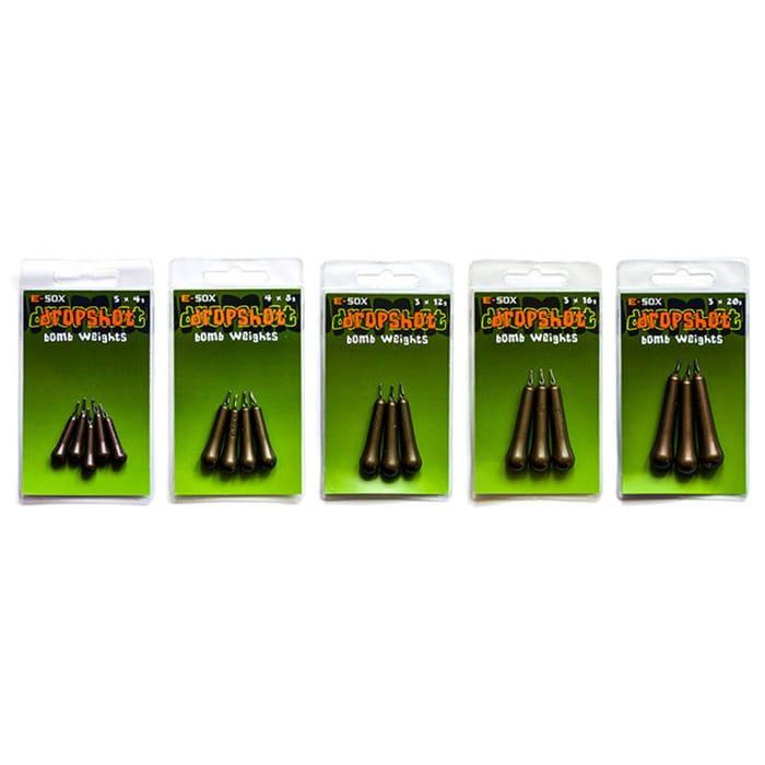 Drennan E-Sox Dropshot Bomb Weights Sizes