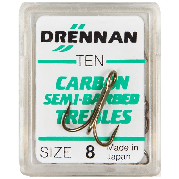 Drennan Carbon Semi Barbed Trebles 8