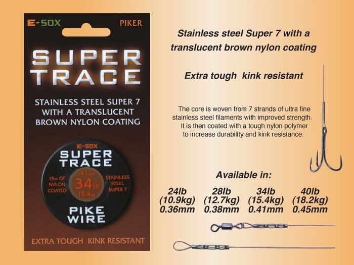 Drennan E-Sox Super Trace Pike Fishing Wire Information