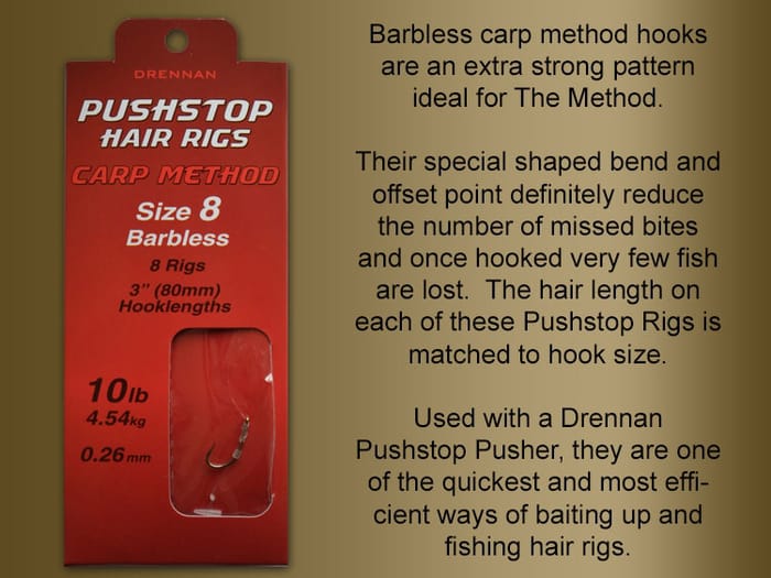 Drennan Quickstop Carp Method Fishing Hair Rigs Information