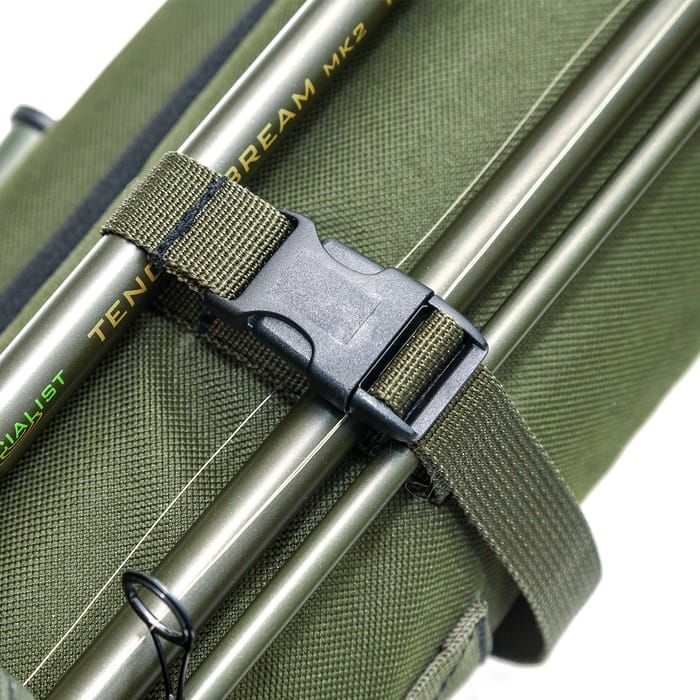 Drennan Specialist 2 Fishing Rod Compact Quiver Close Up of Secured Rods