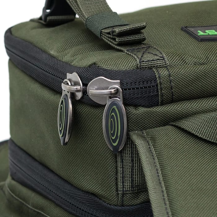 Drennan Specialist Compact 30L Fishing Rucksack Zips Close Up