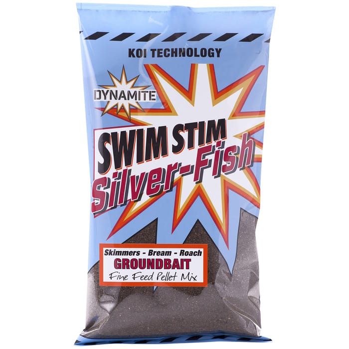 Dynamite Swim Stim Silver Fish Commercial Groundbait Dark 900g Packaging