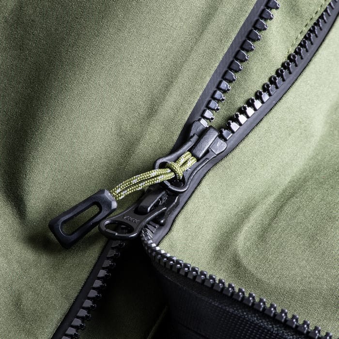 Fortis Marine Fishing Jacket Olive Close Up Zip 2
