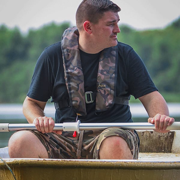 Fox Camo Automatic Life Jacket In Use