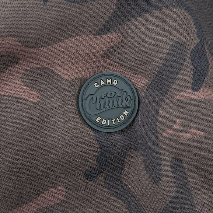 Fox Chunk Funnel Neck Camo Edition Hoody Close Up Logo 1