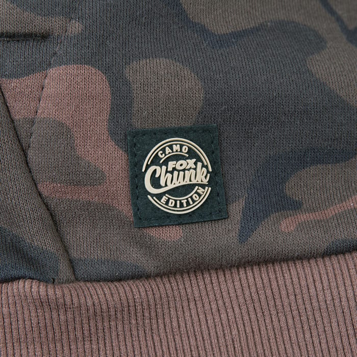 Fox Chunk Funnel Neck Camo Edition Hoody Close Up Logo 2