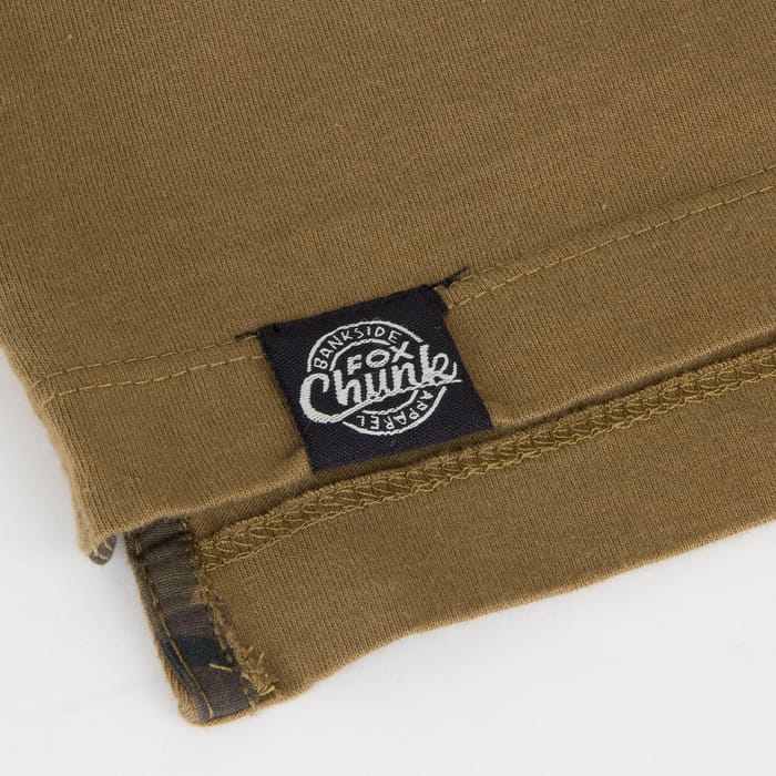 Fox Chunk Stonewash Khaki Polo Shirt Sleeve