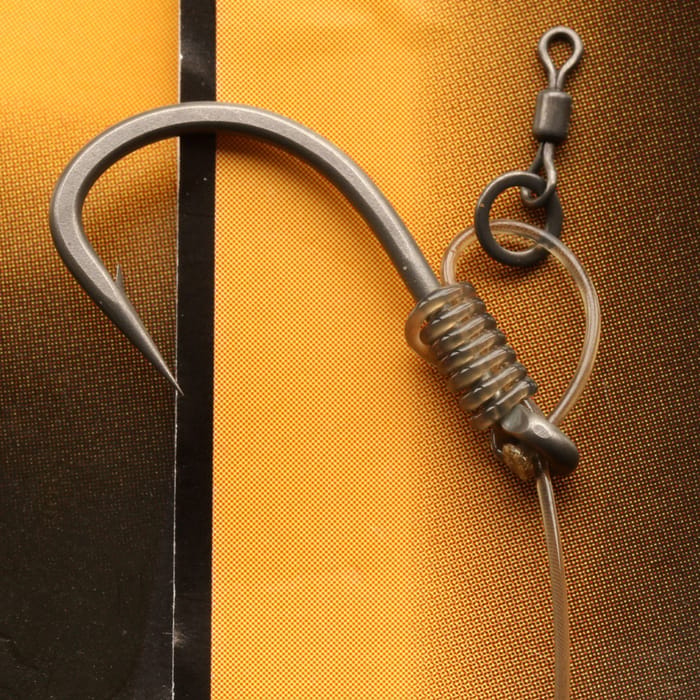 Fox Edges Stiff Rig Straight Fishing Hook Close Up 2