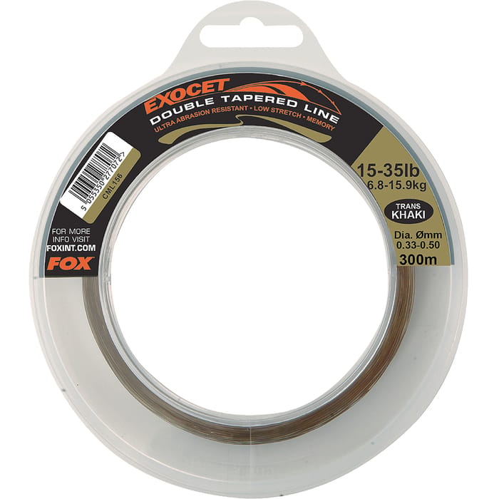 Fox Exocet Double Tapered Trans Khaki Line 15lb-35lb