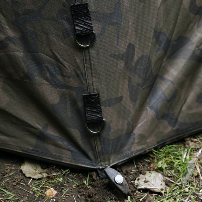 Fox Ultra 60 Camo Fishing Brolly System Close Up of Ground Peg