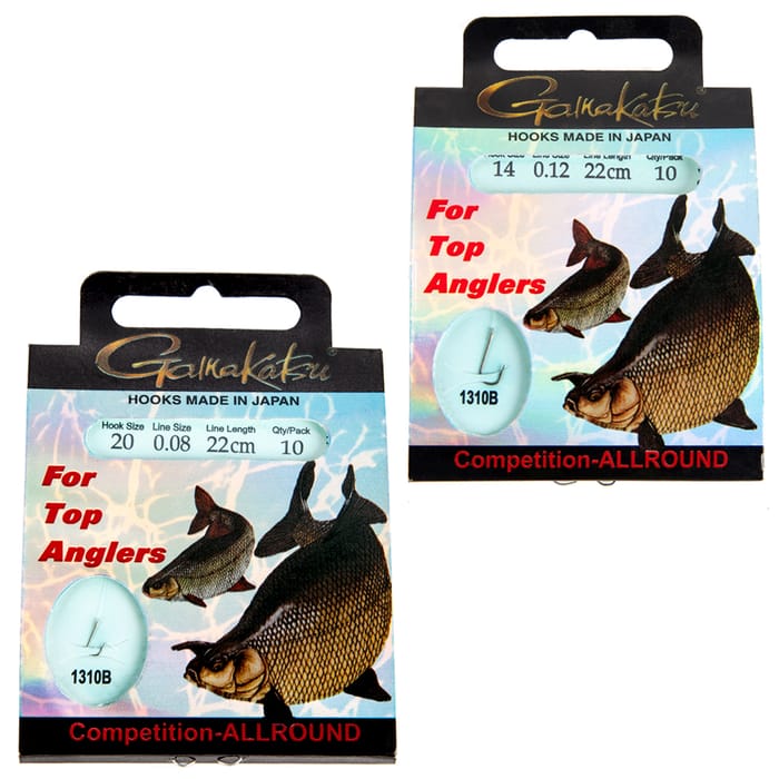Gamakatsu Competition All Round Hooks to Nylon