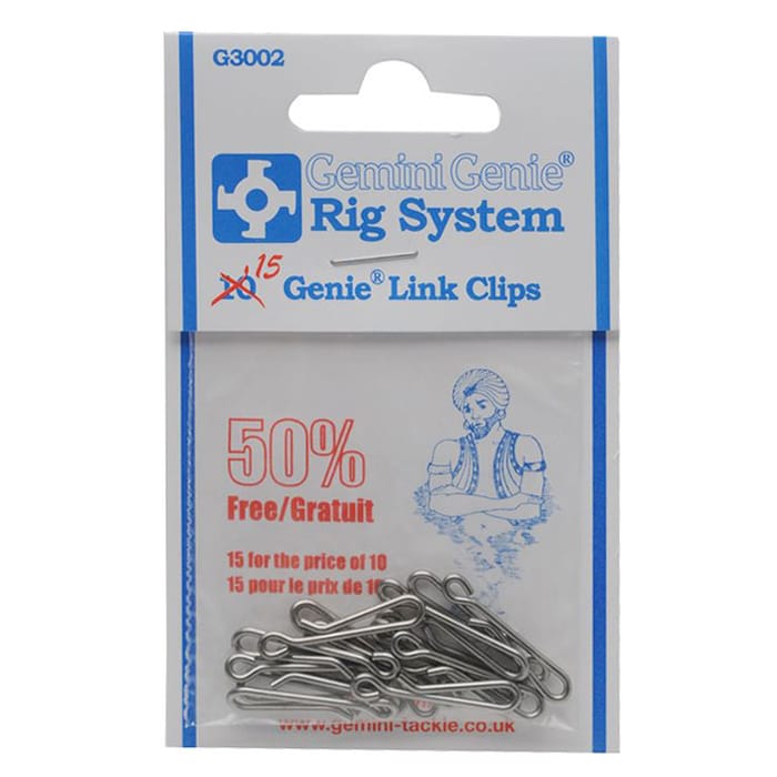 Gemini Genie Fishing Link Clips Packaging