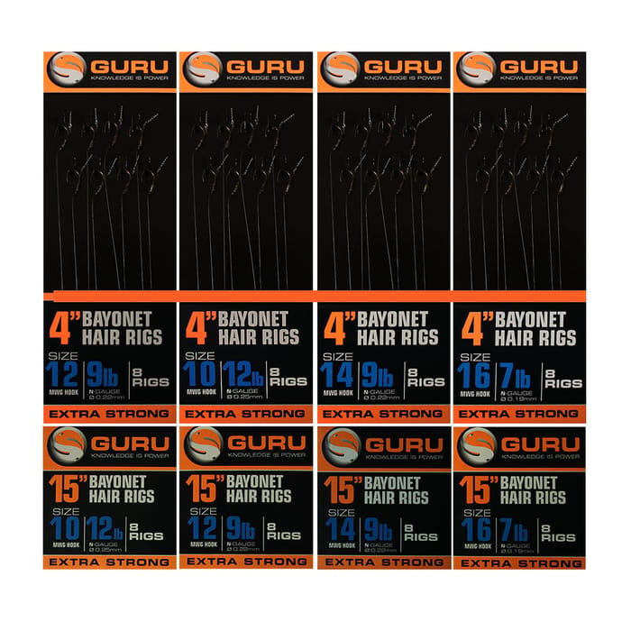 Guru Ready Fishing Rigs with Bayonets Sizes 