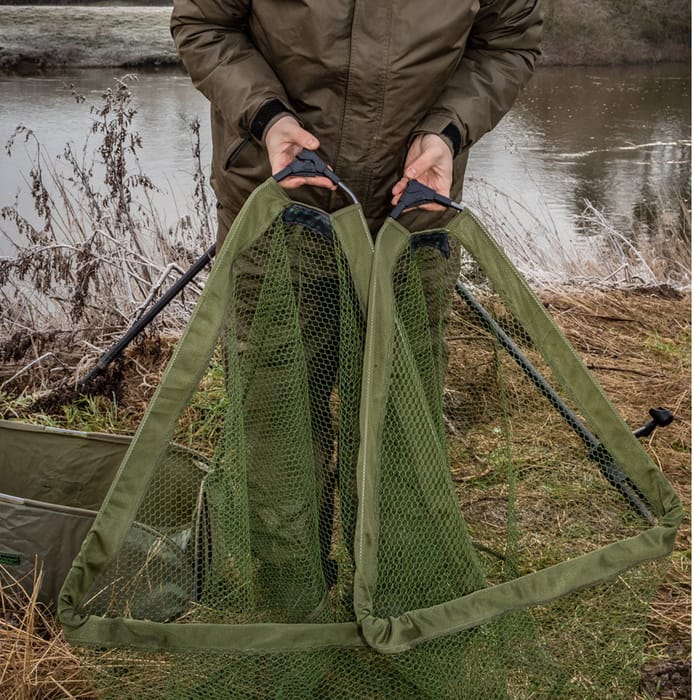 Korum Folding Triangle Nets On The Bank
