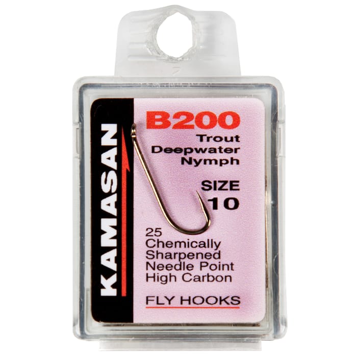 Kamasan B200 Trout Deepwater Nymph Fly Hooks Size 10