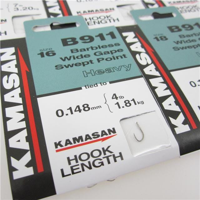 Kamasan B911 Heavy Fishing Hooks to Nylon Size 16
