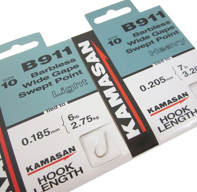 Kamasan B911 Heavy Fishing Hooks to Nylon Size 10