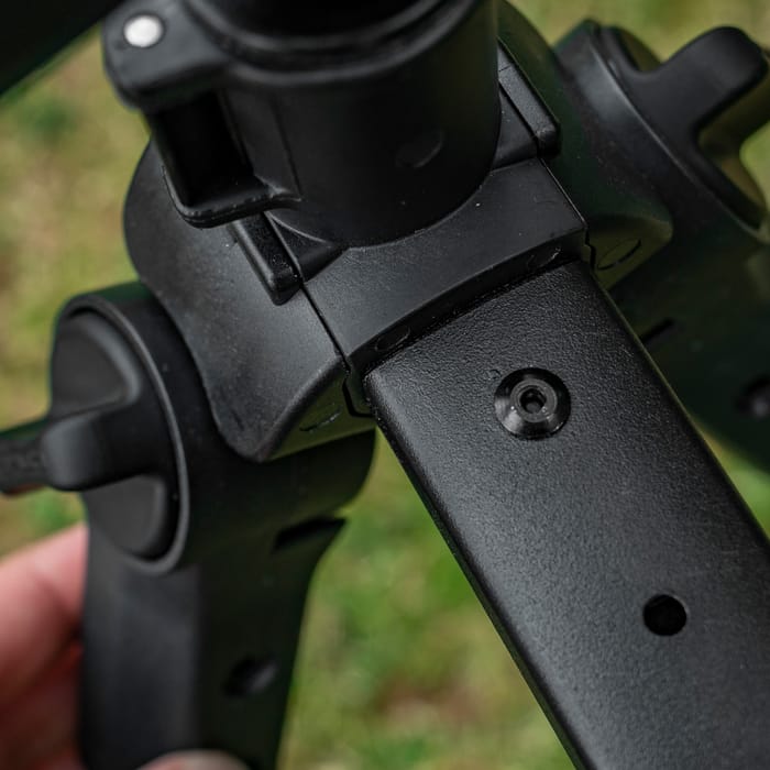 Korum Compact River Tripod In Use Cam Lok