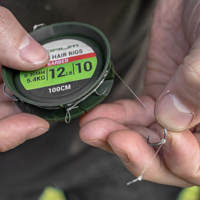 Korum River Hair Rigs 1m In Use