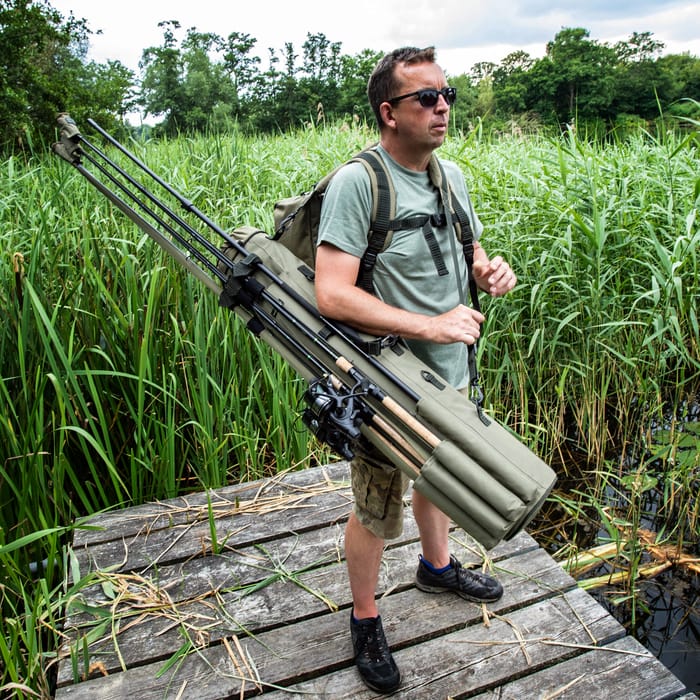 Korum Transition 3 Fishing Rod Quiver In Use