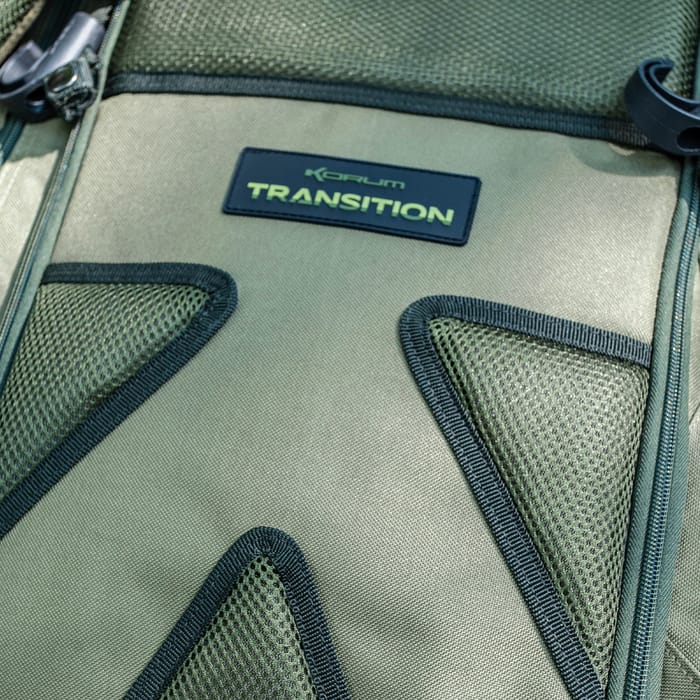 Korum Transition Compact Fishing Ruckbag Close Up Branding