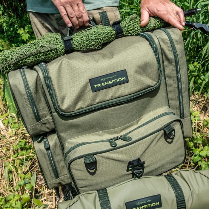 Korum Transition Fishing Rucksack In Use 2