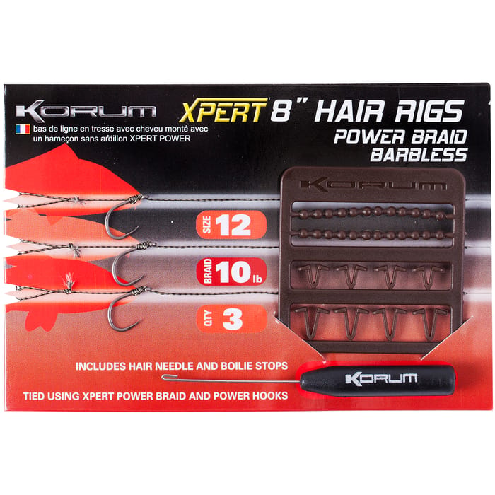 Korum Xpert Power Braid Hair Rigs Barbless
