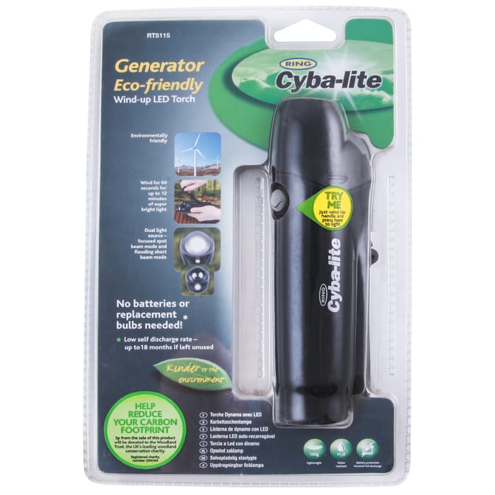 LC Ring Cyba Lite Wind Up Torch 2 LED
