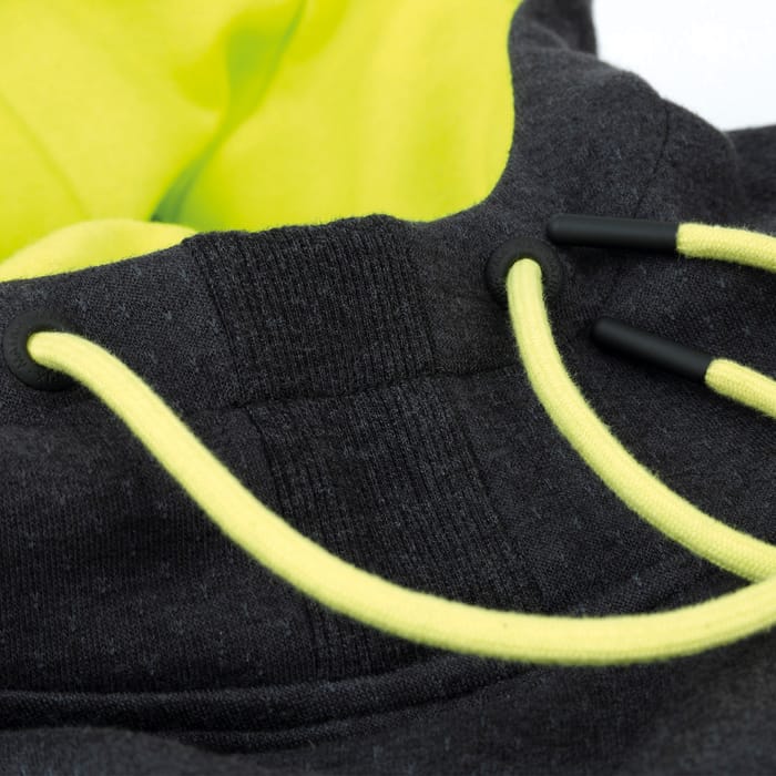 Matrix Minimal Black Marl Fishing Hoodie Drawstring Hood